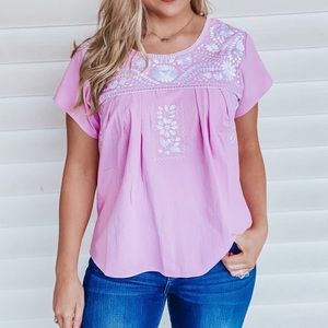Buddy Love Anniston Top in Pink